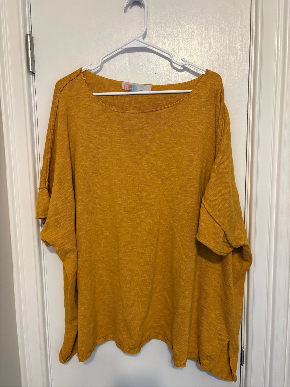 FP Beach Mustard Yellow Oversized Women's Top- L